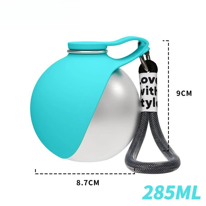 Portable Dog Water Bottle with Silicone Bowl