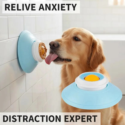 Dog Lick Ball Toy Slow Feeder for Dog Cat Liquid Food Calming Enrichment Toy for Bathing Grooming Anxiety Relief Lick Mat
